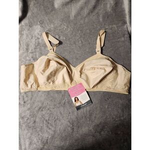 Exquisite Form FULLY Original Full-Coverage Bra Wirefree #5100532 size 48B Beige